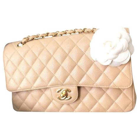 beige chanel medium flap